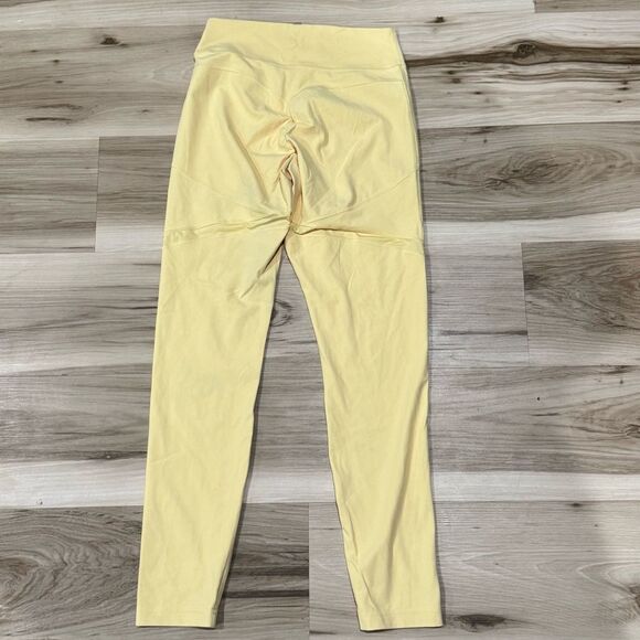 Gymshark Whitney Simmons Scrunch Butt Mesh Leggings Yellow Women’s Small - Picture 4 of 7